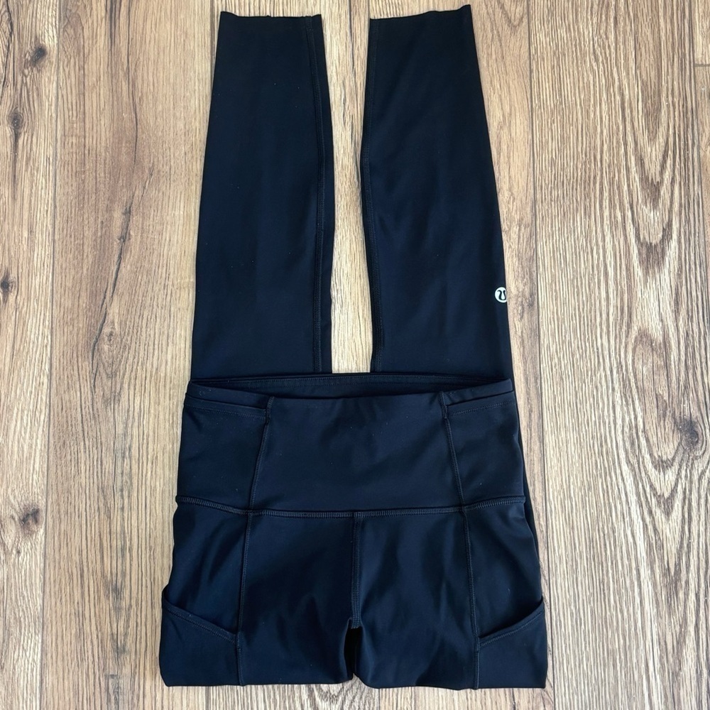 Lululemon Fast And Free 7/8 Tight Non Reflective Leggings 25" Size 2 In Black